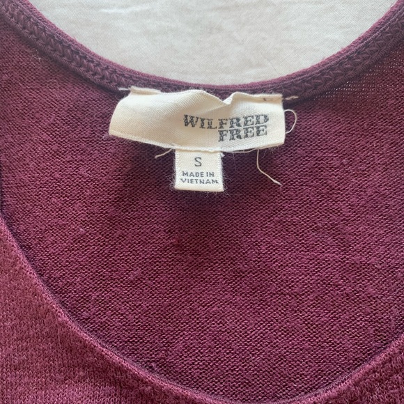 Aritzia WilfredFree burgundy racer back tank top - Picture 5 of 7
